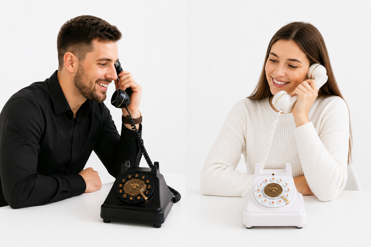 Juodas ir baltas audio sveikinimų telefonas naudojami šventėje